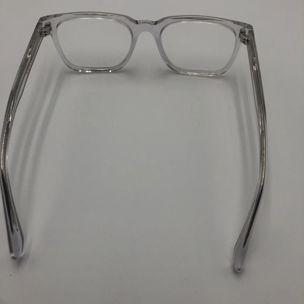 Womens Clear Translucent Frames Zenni Preowned Square 4419623 Used Optical Lense